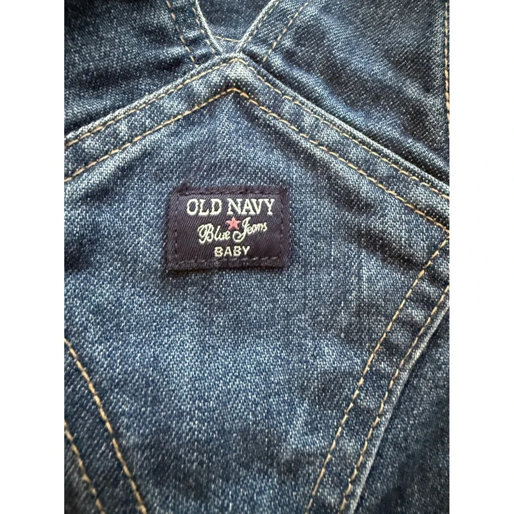 Old Navy Toddler Boys Denim Overalls Medium Wash‎ Cargo Pockets 4T Vintage 2004